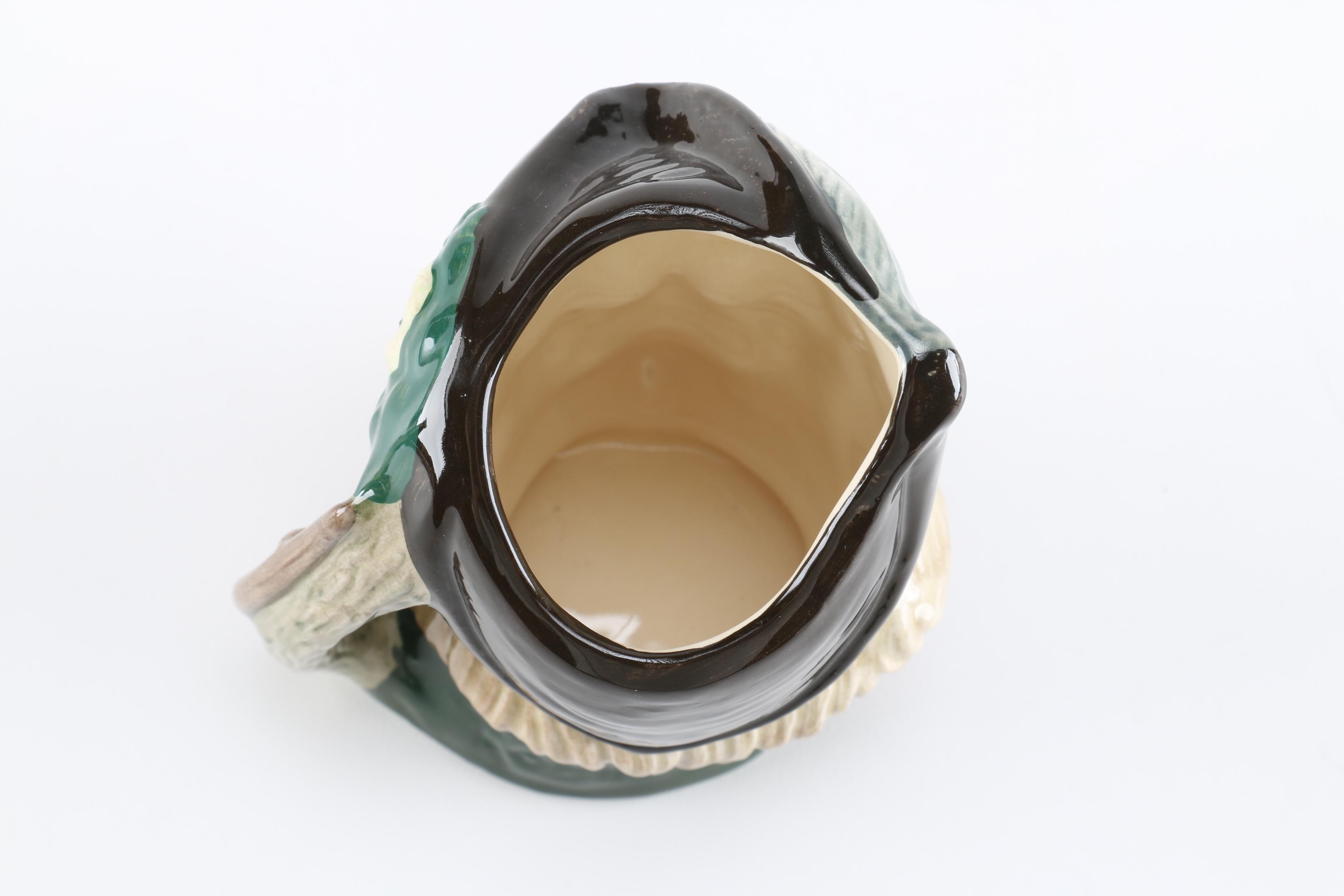 "Sheriff" and "Robin Hood" Hand-Painted Pottery Mugs