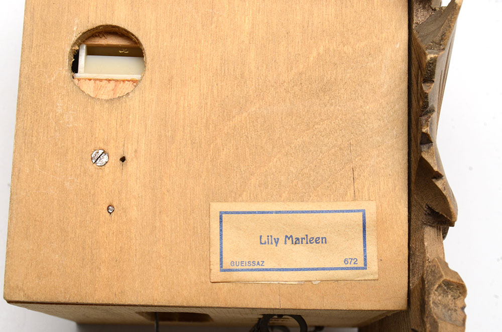 Vintage German Cuckoo Clock with "Lily Marleen" Musical Movement