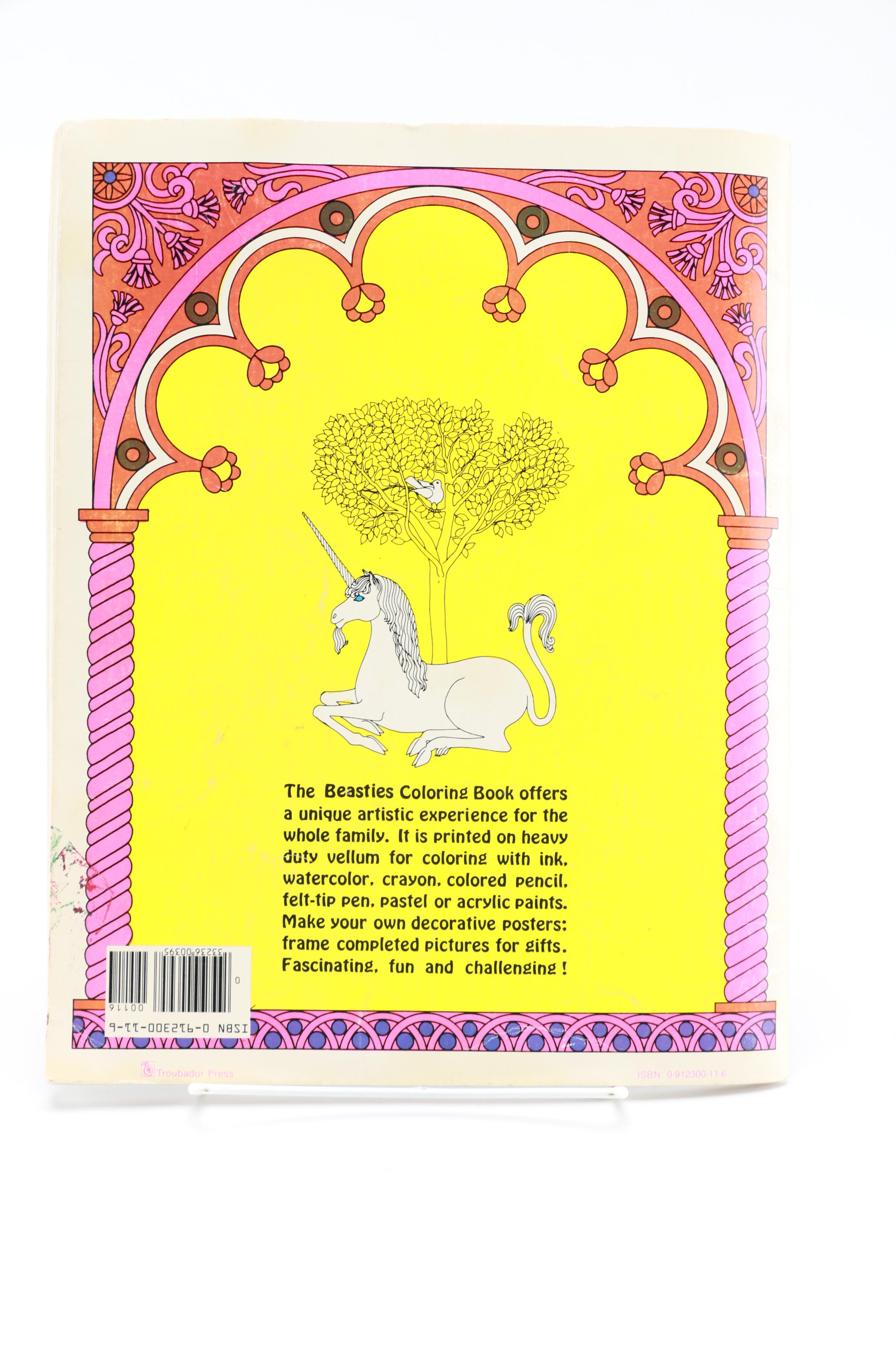 Vintage "Beasties" Coloring Book