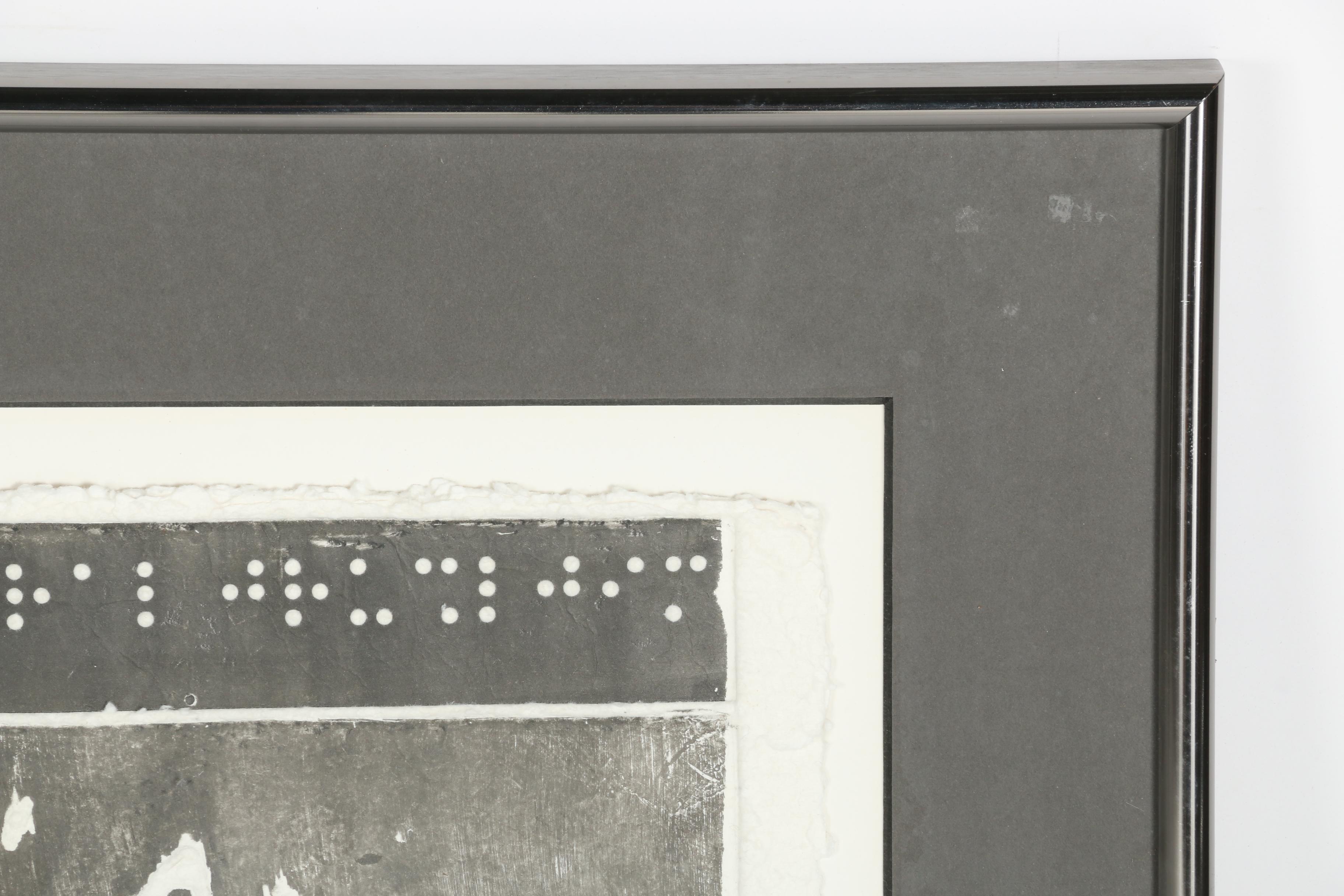 Elen Touching 1982 Embossed Etching Exhibition Poster