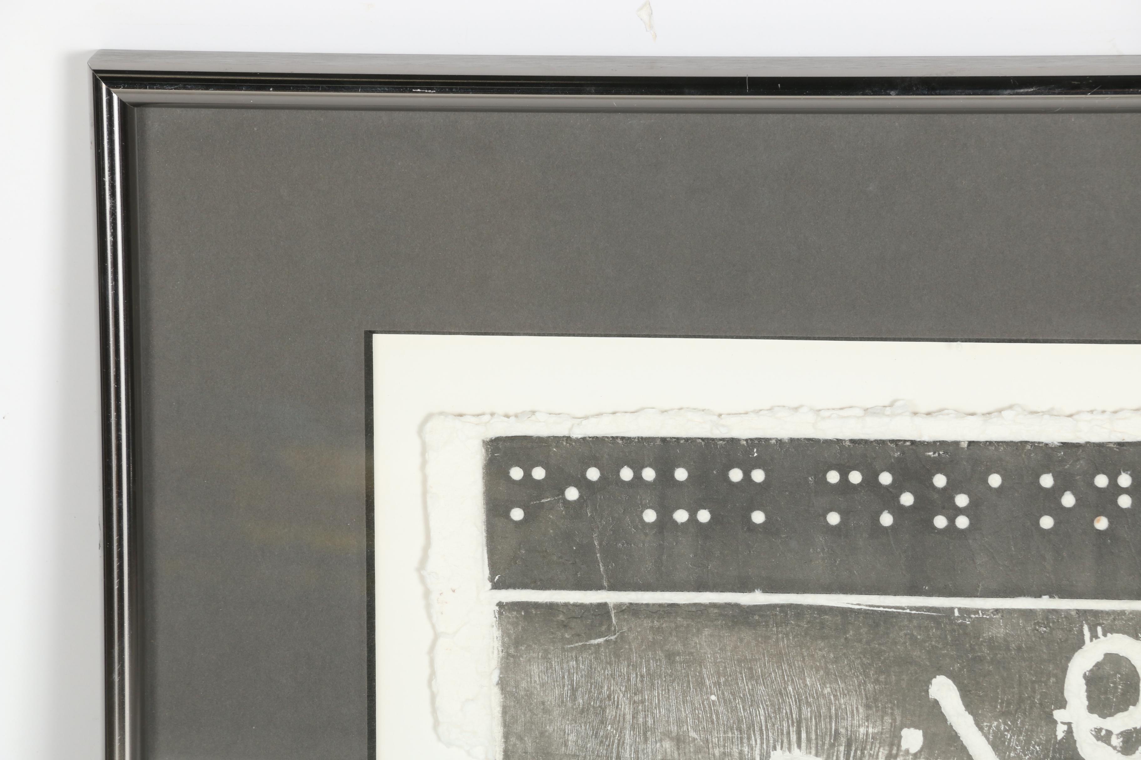 Elen Touching 1982 Embossed Etching Exhibition Poster