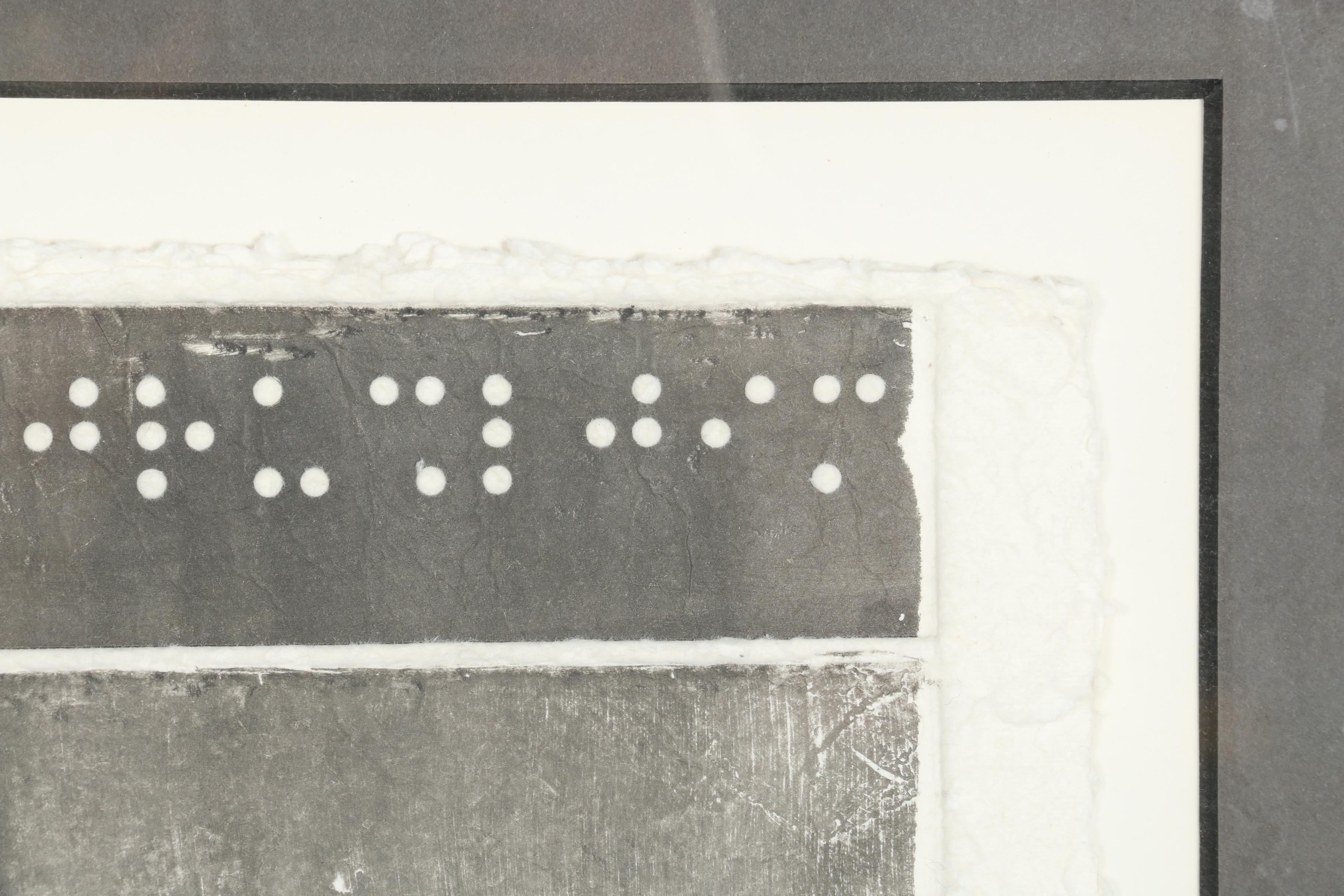 Elen Touching 1982 Embossed Etching Exhibition Poster