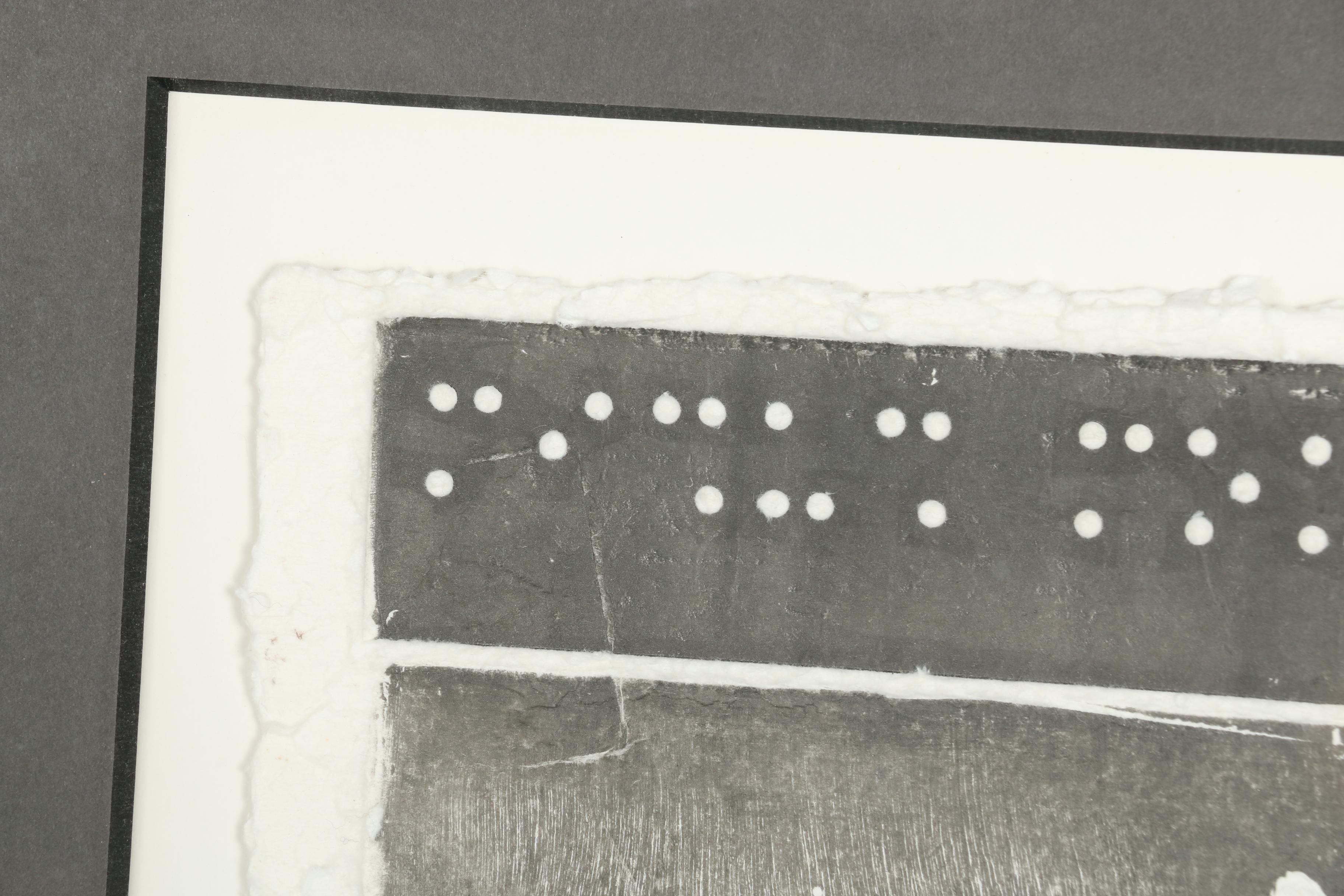 Elen Touching 1982 Embossed Etching Exhibition Poster