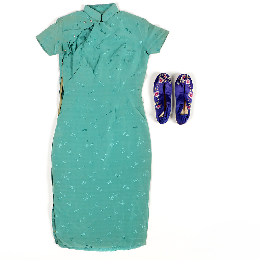Vintage Chinese Dress and Shoes