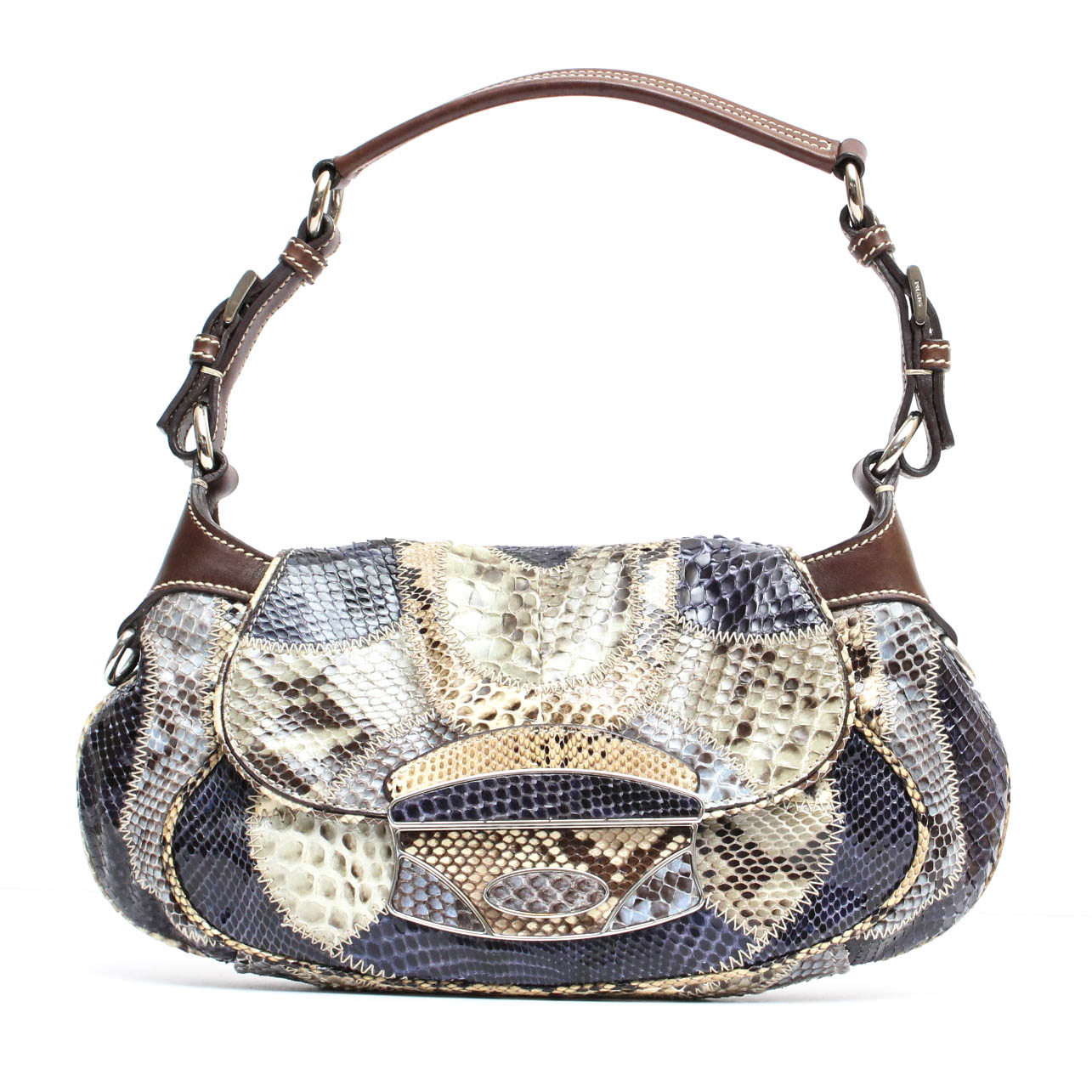 Prada Python Patch Pitone Shoulder Bag