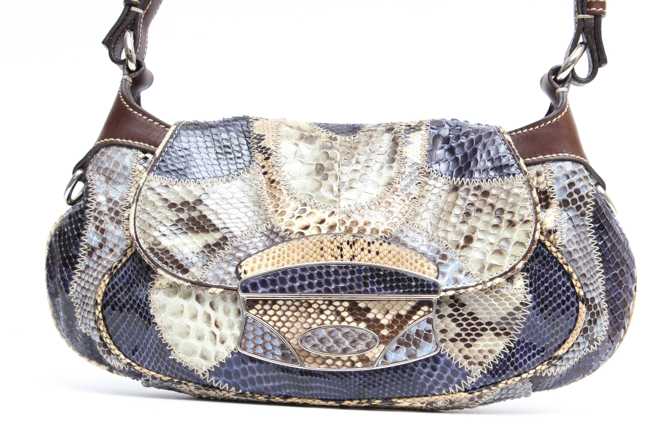 Prada Python Patch Pitone Shoulder Bag