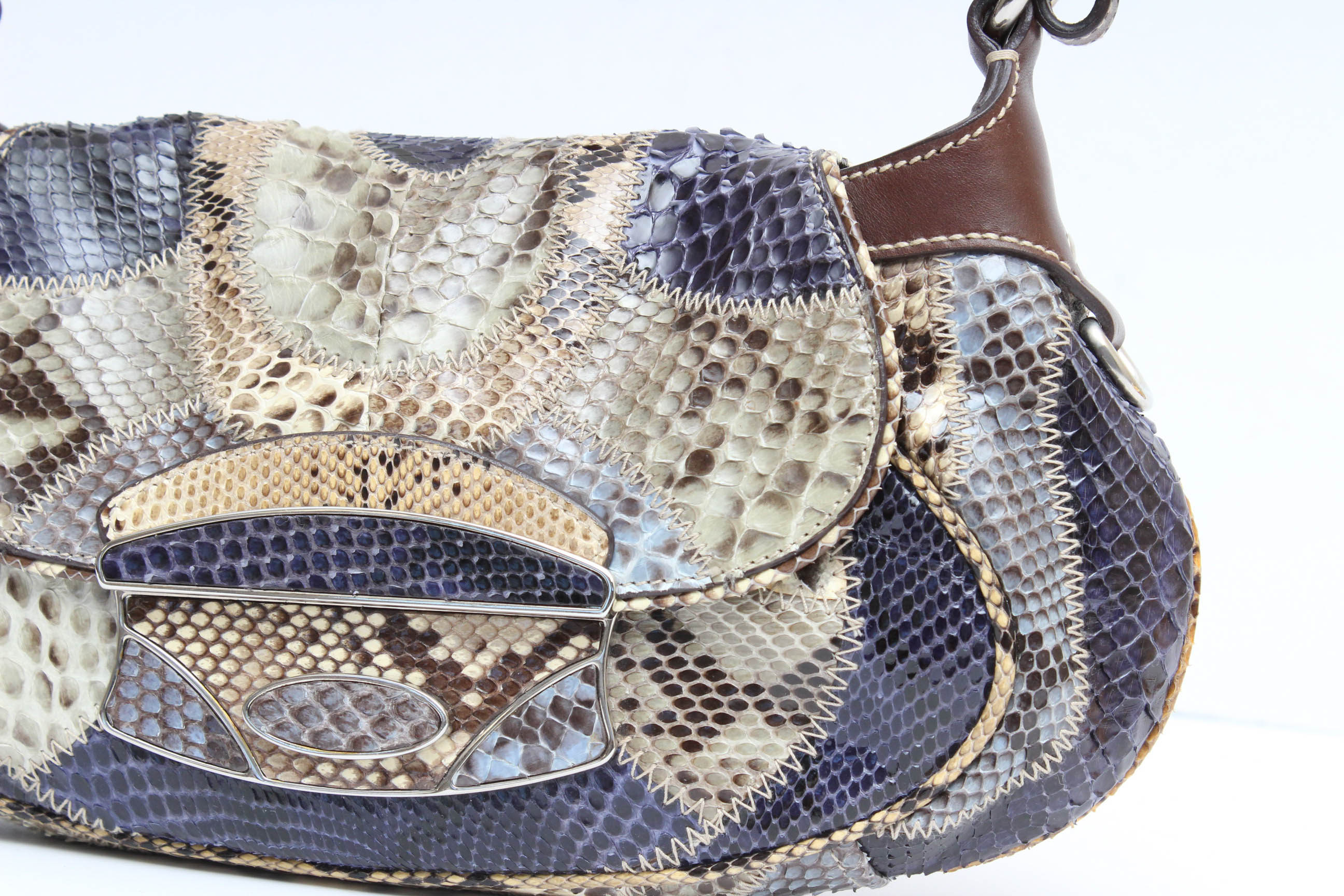 Prada Python Patch Pitone Shoulder Bag