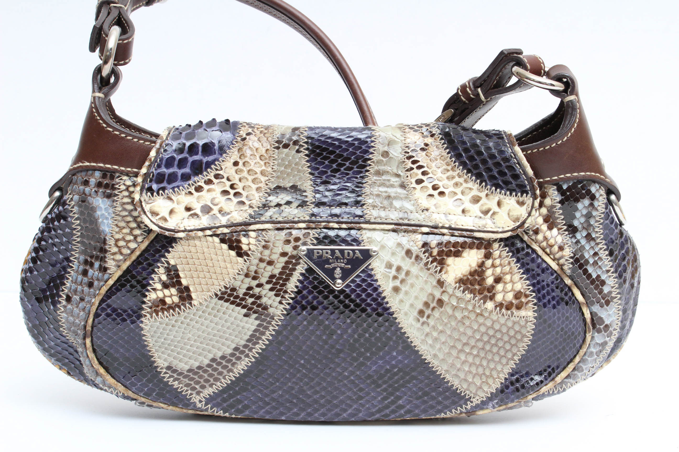 Prada Python Patch Pitone Shoulder Bag