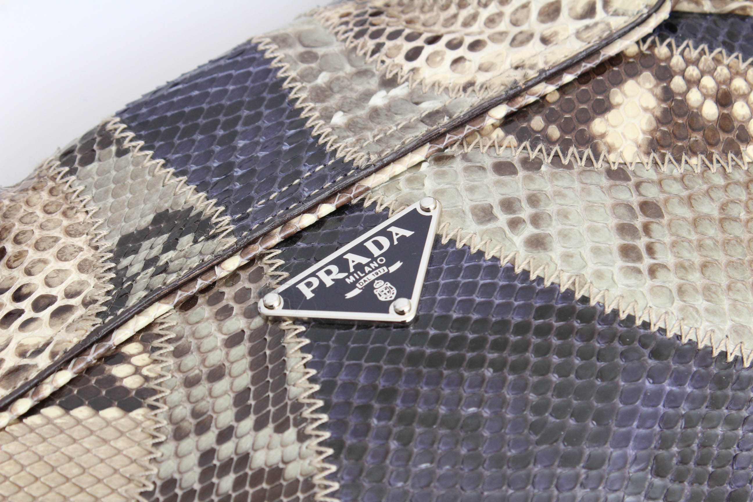 Prada Python Patch Pitone Shoulder Bag