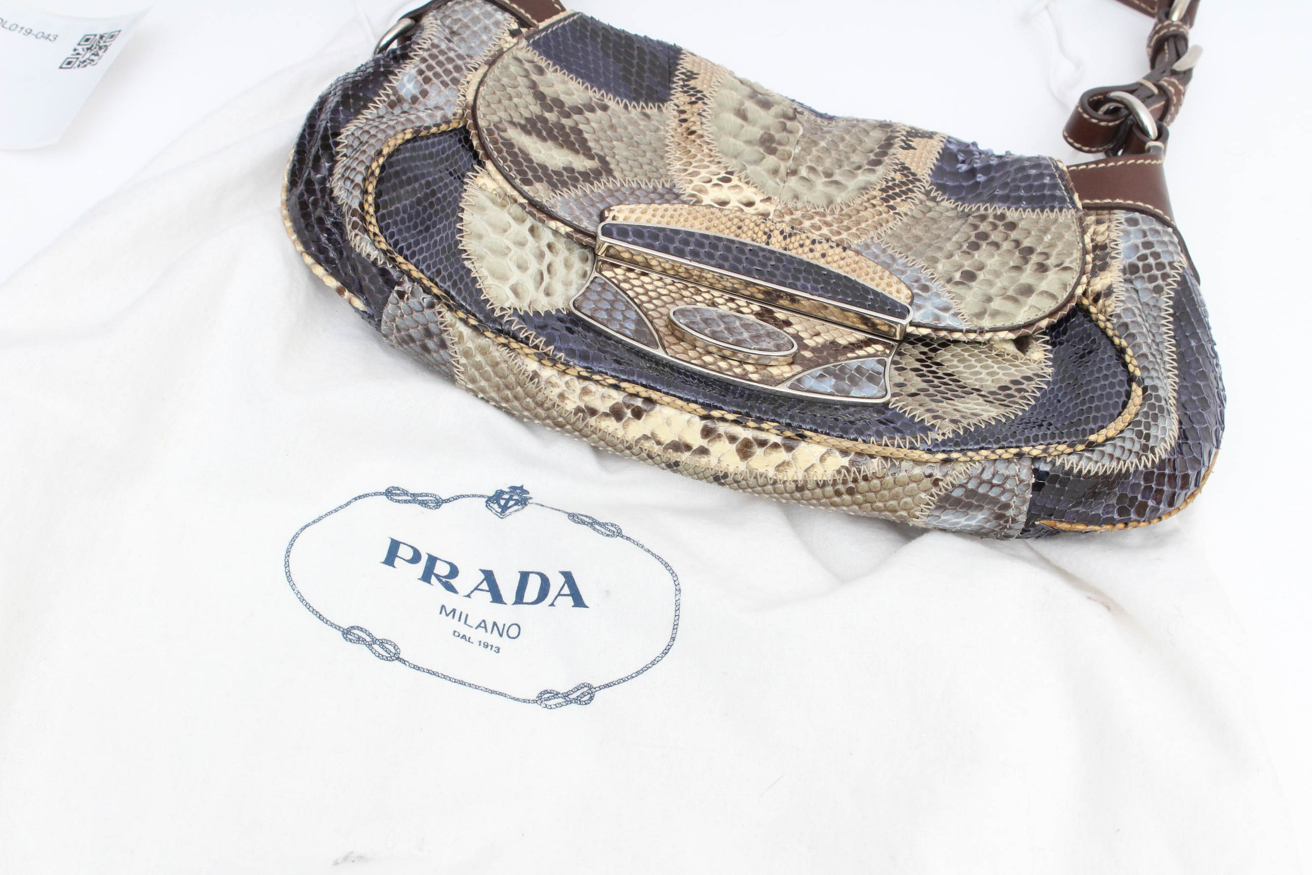 Prada Python Patch Pitone Shoulder Bag