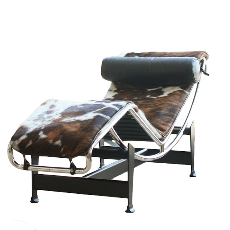 Le Corbusier LC4 Pony Hair Chaise Lounger