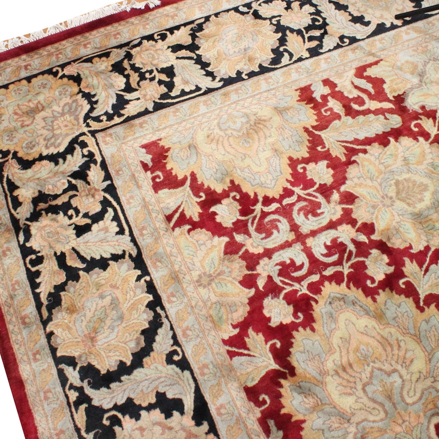 Large Hand Knotted Persian Inspired Area Rug