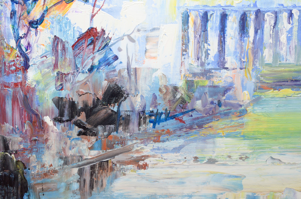 Original Oil on Canvas Painting of US Capitol Building