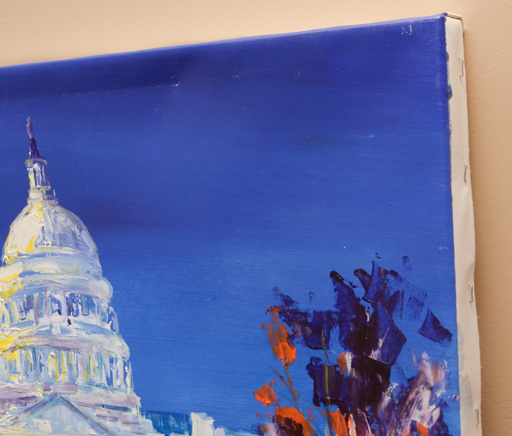 Original Oil on Canvas Painting of US Capitol Building