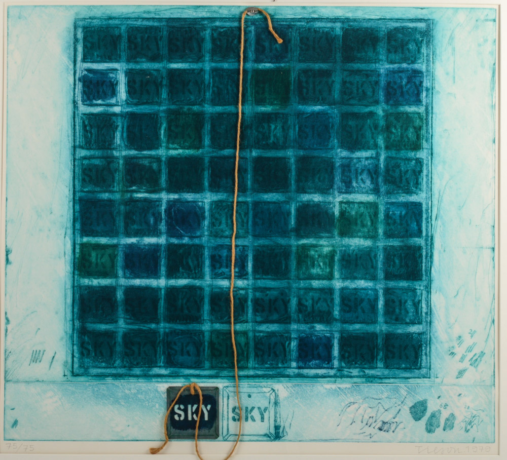 Joe Tilson Mixed Media "Sky Mantra"