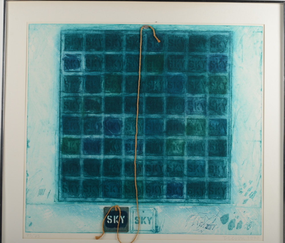 Joe Tilson Mixed Media "Sky Mantra"