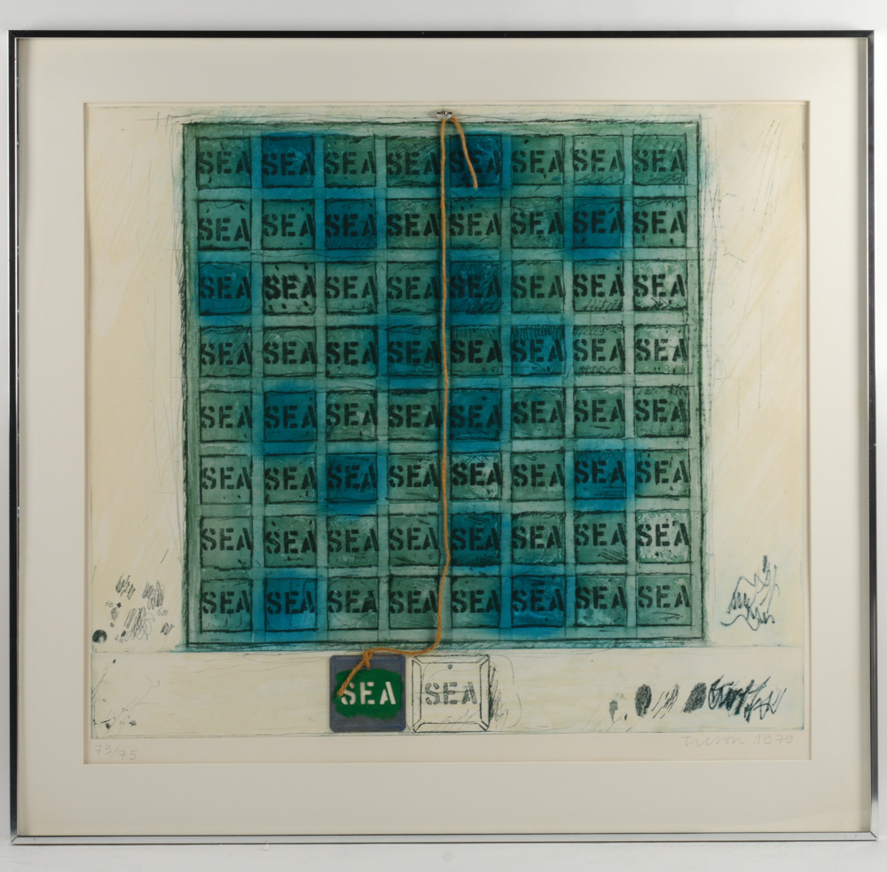 Joe Tilson Mixed Media "Sea Mantra"
