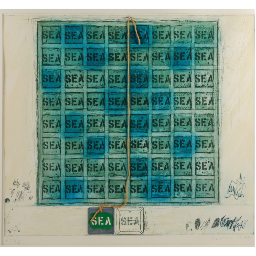 Joe Tilson Mixed Media "Sea Mantra"