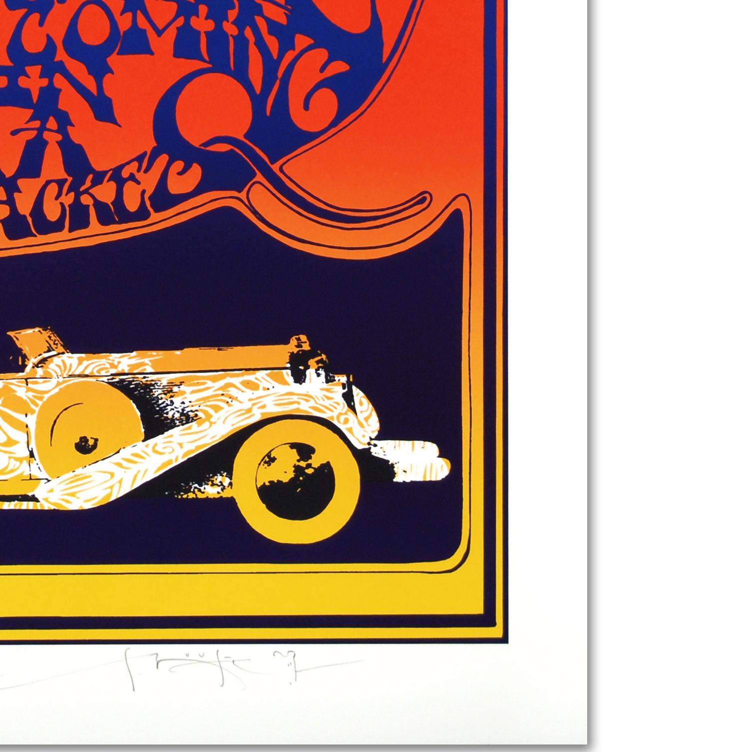 Stanley Mouse Signed Limited Edition Lithograph on Paper "Cosmic Car Show"
