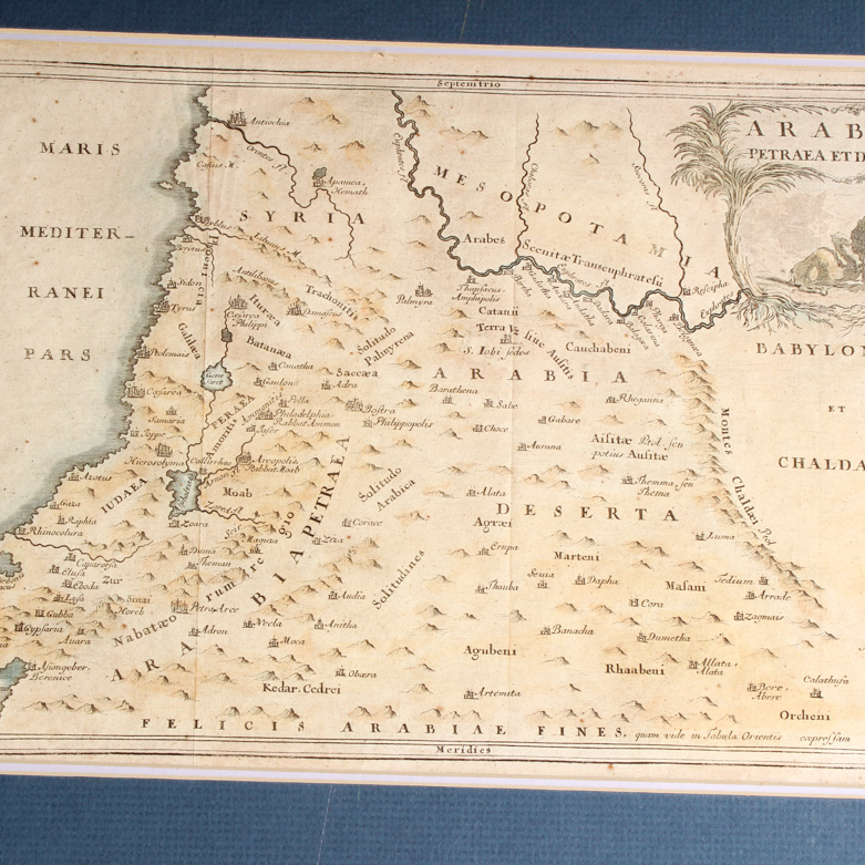 Reproduction of 18th Century Engraved Map of the Middle East