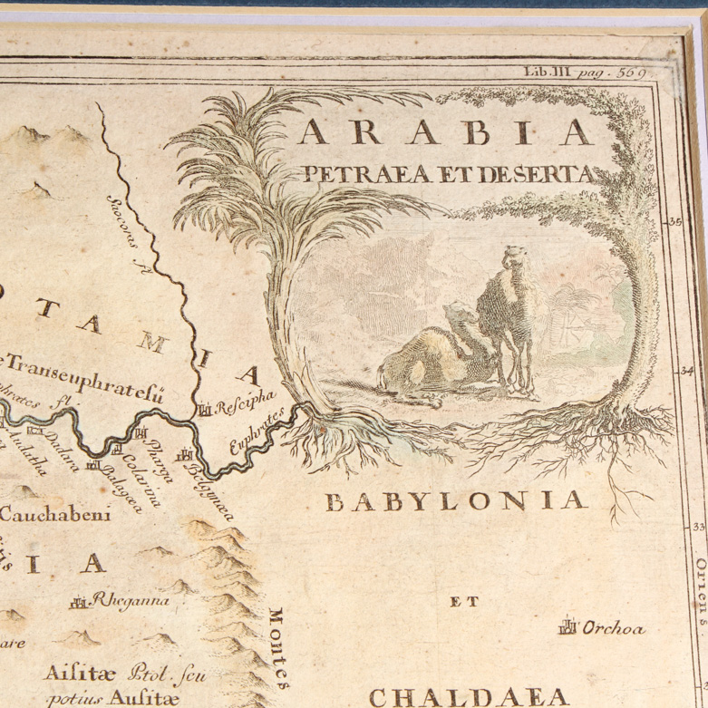 Reproduction of 18th Century Engraved Map of the Middle East