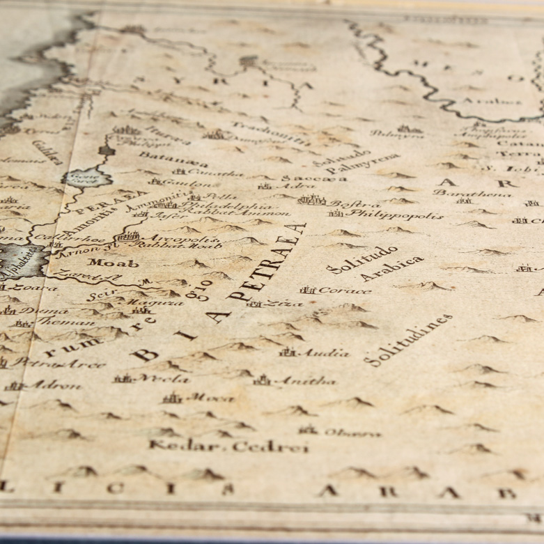 Reproduction of 18th Century Engraved Map of the Middle East