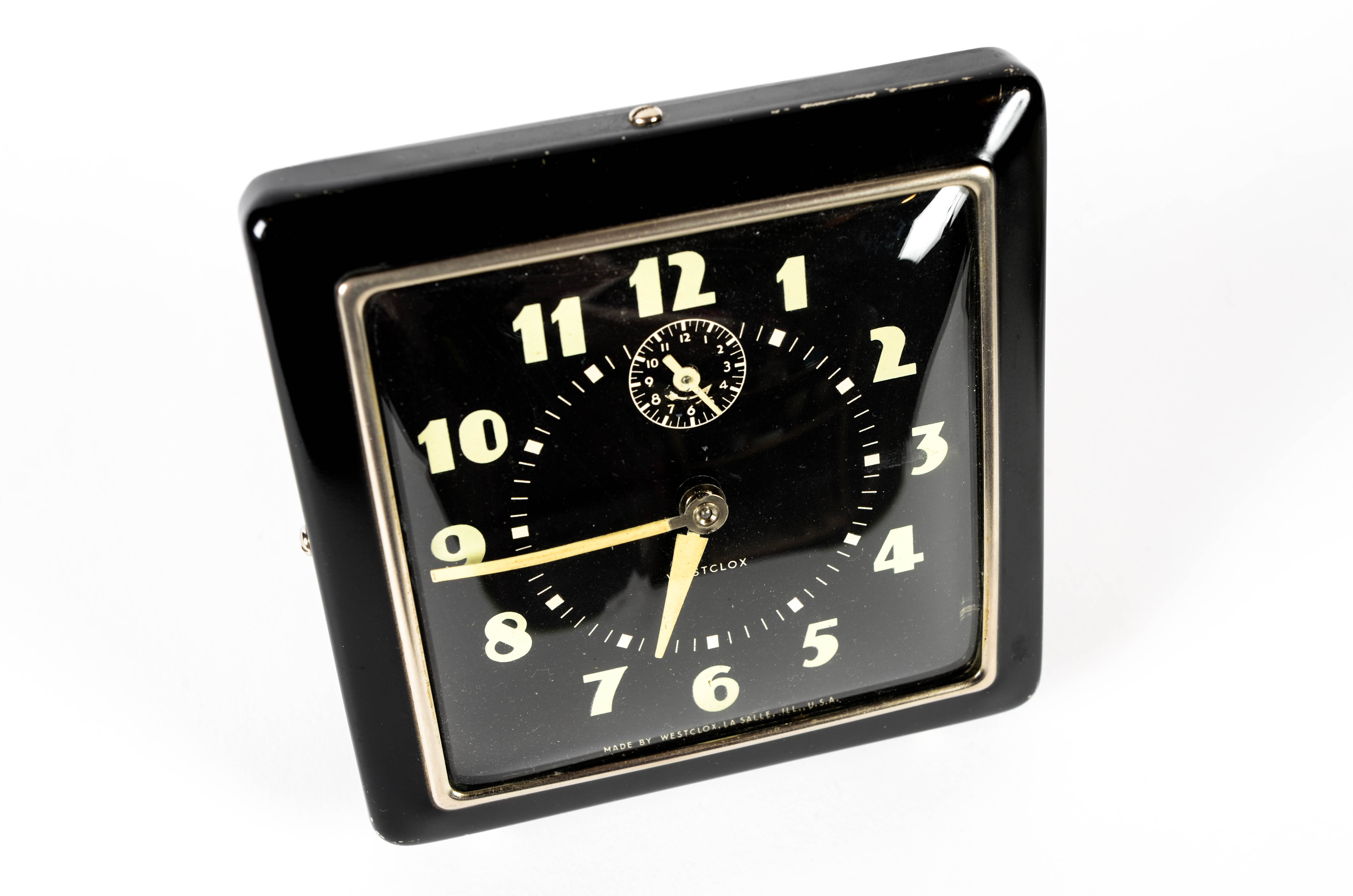 Westclox Alarm Clock and Clock Face Paperweight