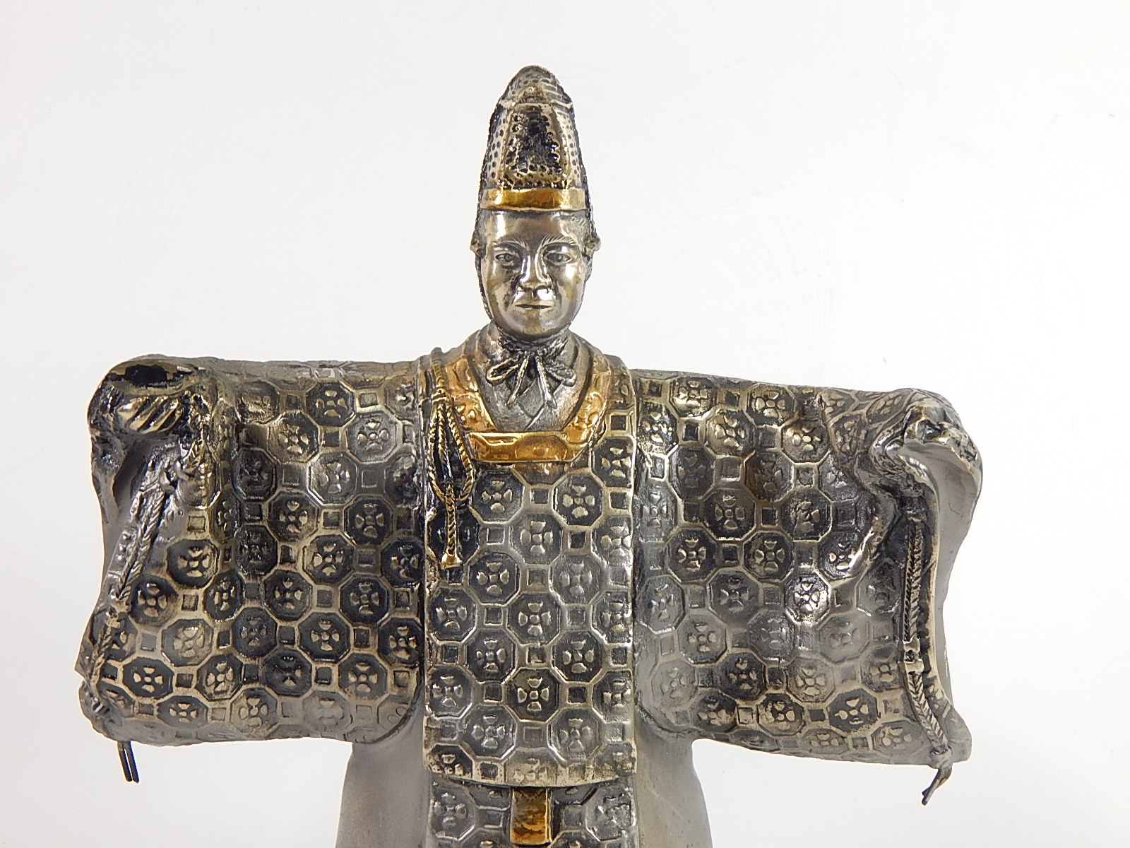 Cast Metal Japanese Shinto Priest Figure