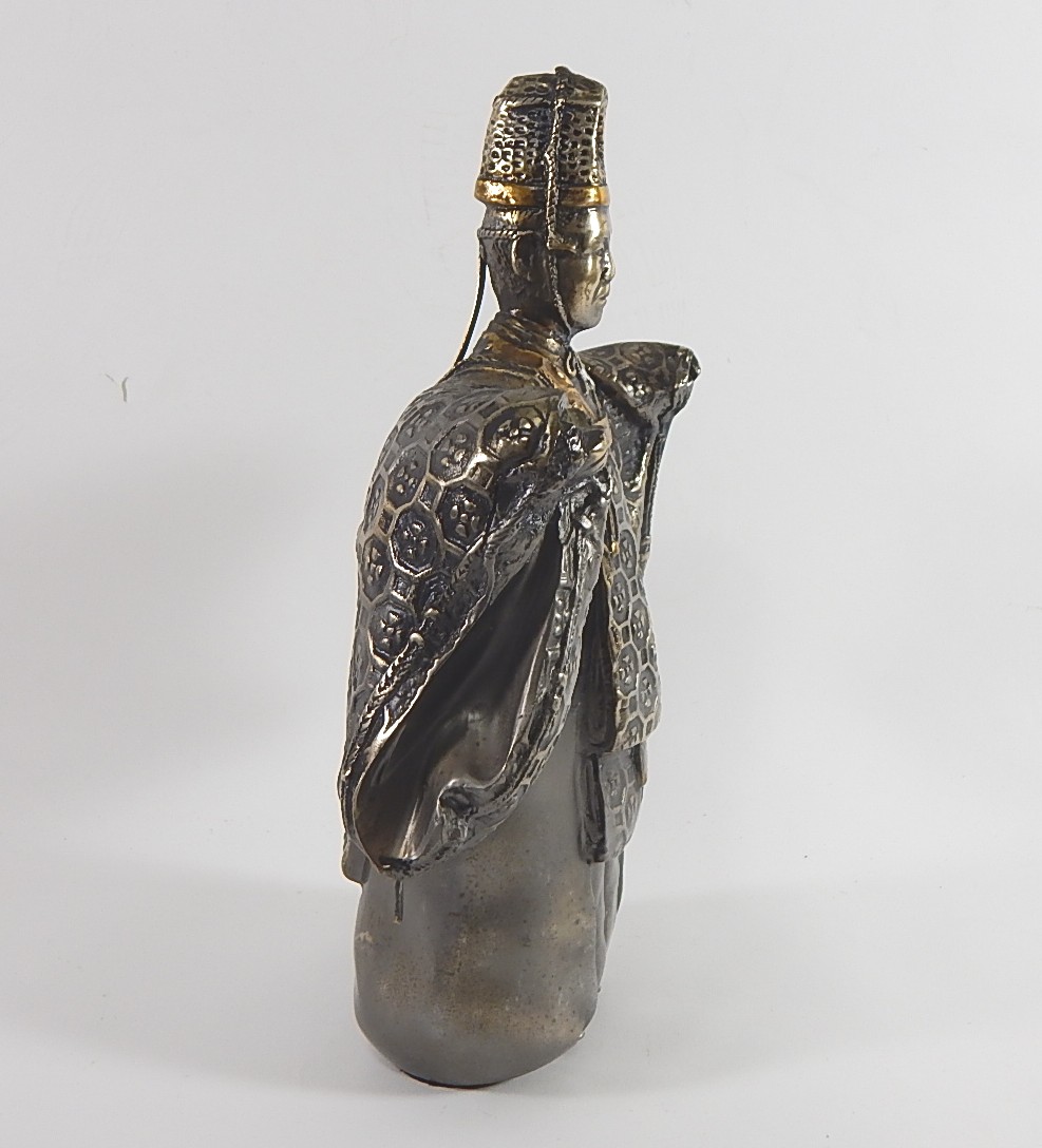 Cast Metal Japanese Shinto Priest Figure