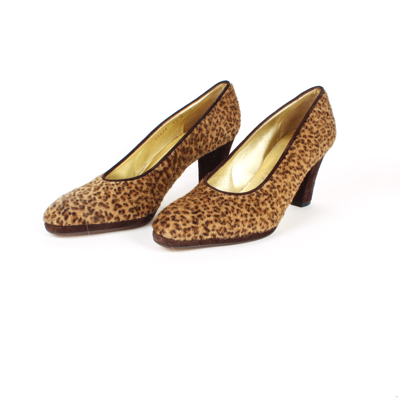 Two Pairs Bottega Veneta Cheetah Print Shoes