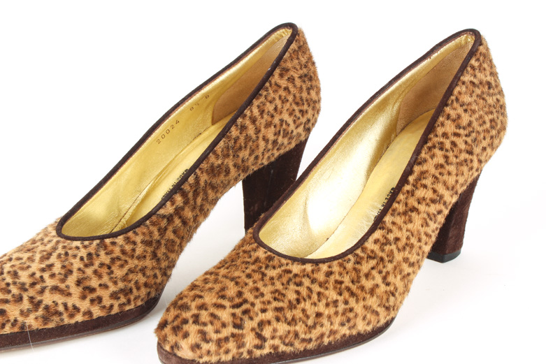 Two Pairs Bottega Veneta Cheetah Print Shoes