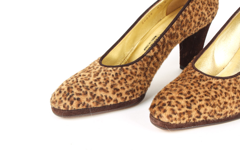 Two Pairs Bottega Veneta Cheetah Print Shoes