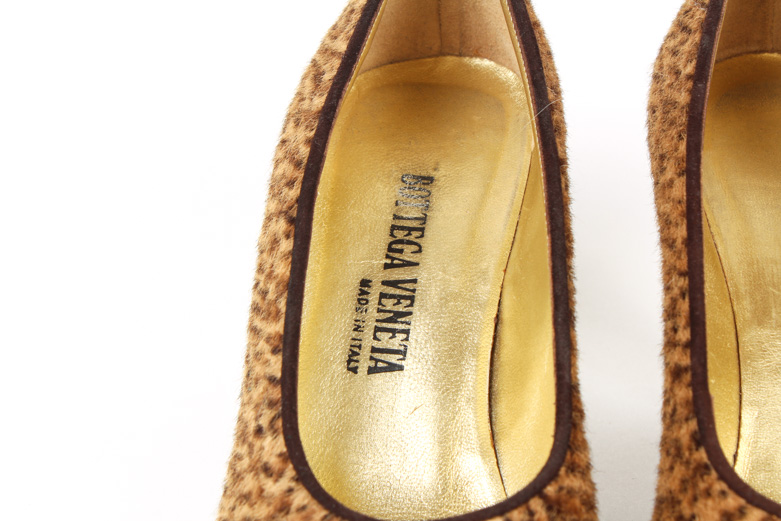 Two Pairs Bottega Veneta Cheetah Print Shoes