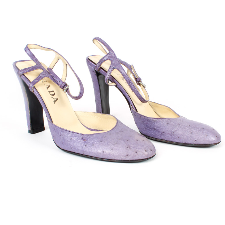 Vintage Prada Ostrich Pumps