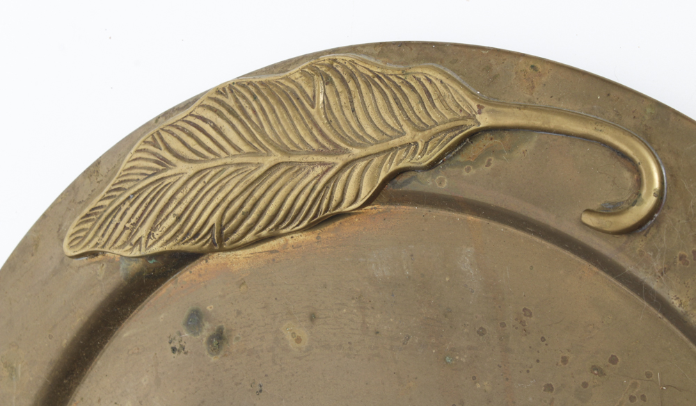 Collection of Brass and Copper, Silver Plate Serving Trays