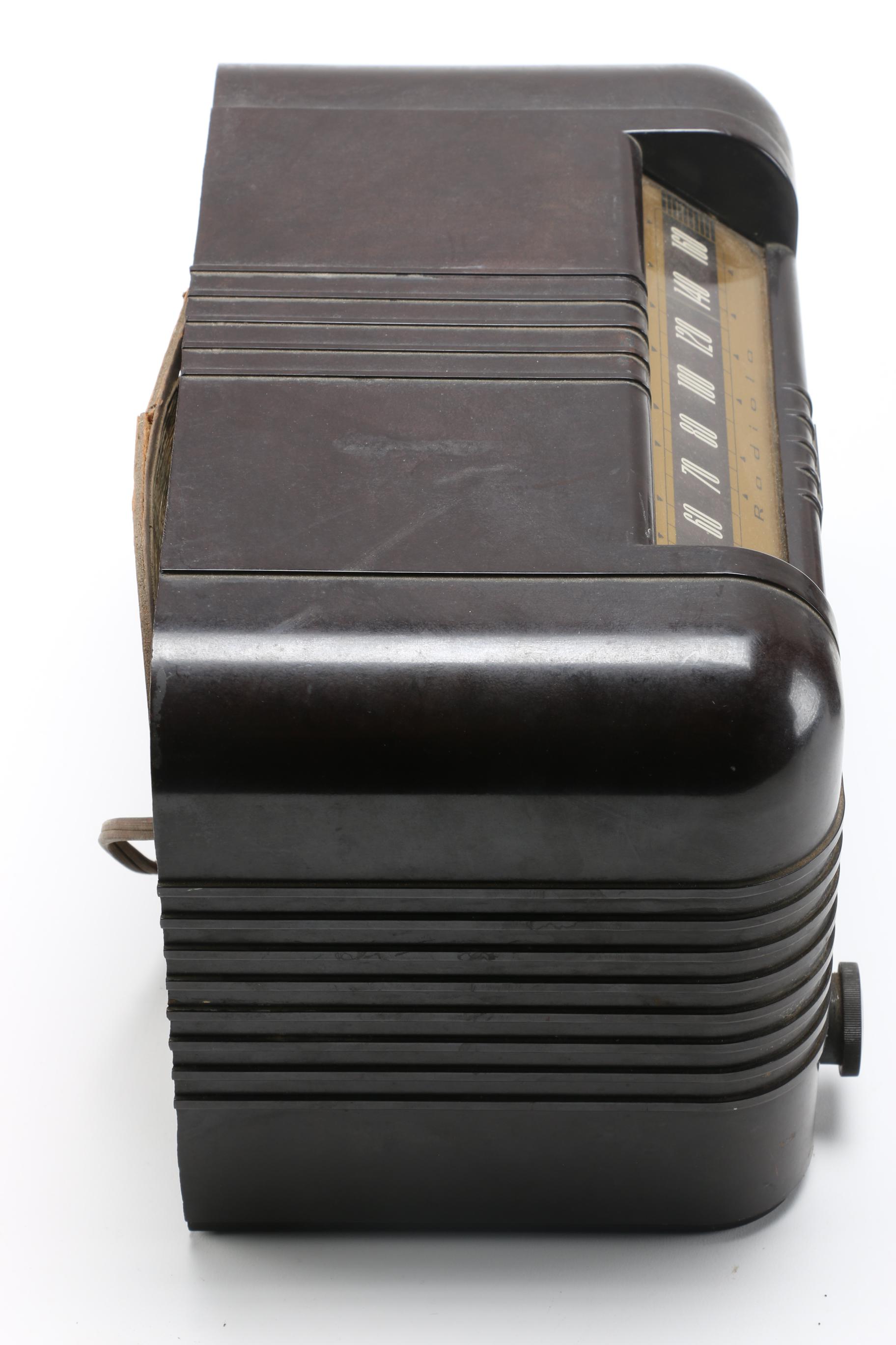 Bakelite Mallory TV Tuner and RCA "Radiola" Tube Radio