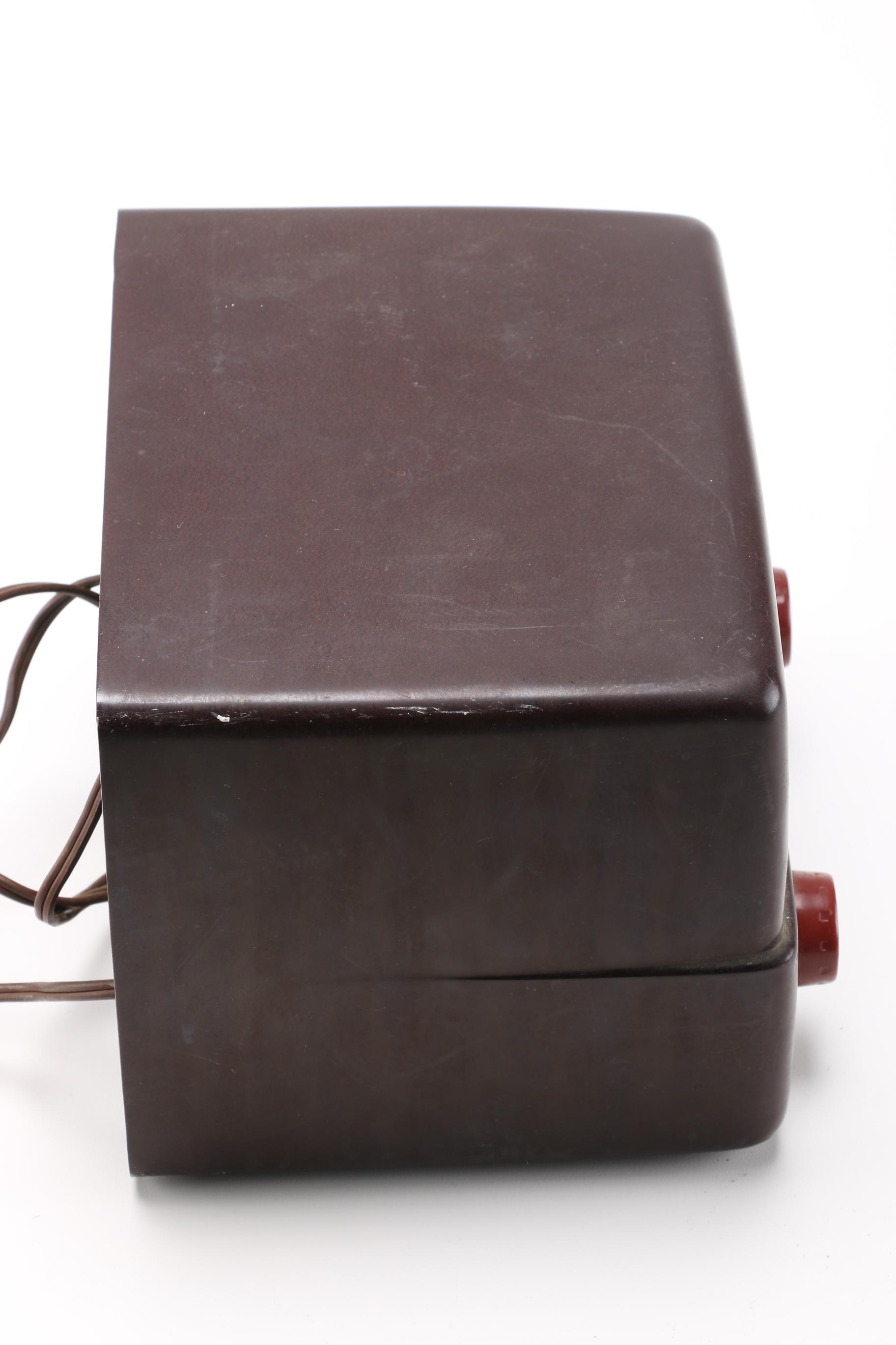 Bakelite Mallory TV Tuner and RCA "Radiola" Tube Radio