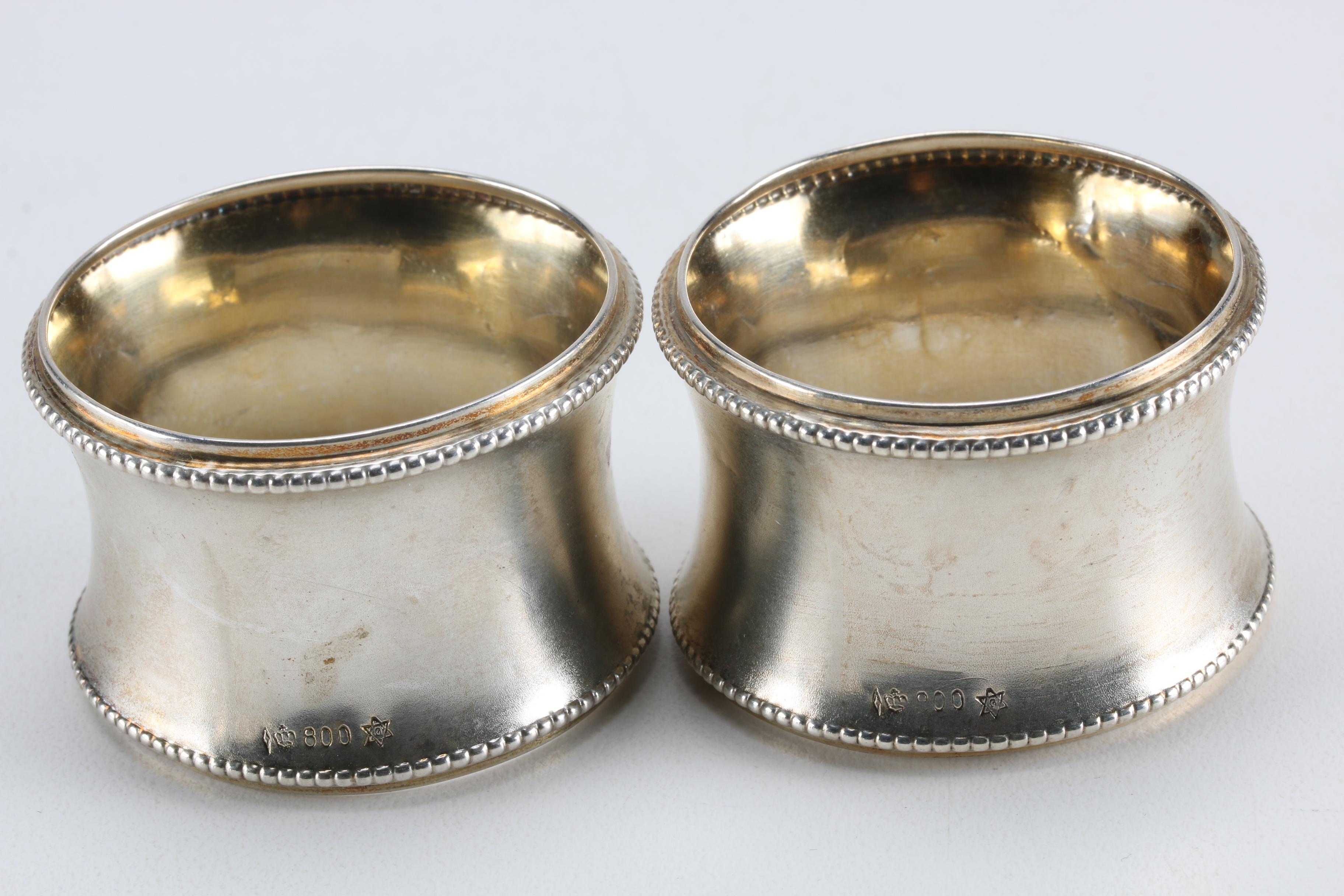Jakob Gimminger 800 Silver Napkin Rings