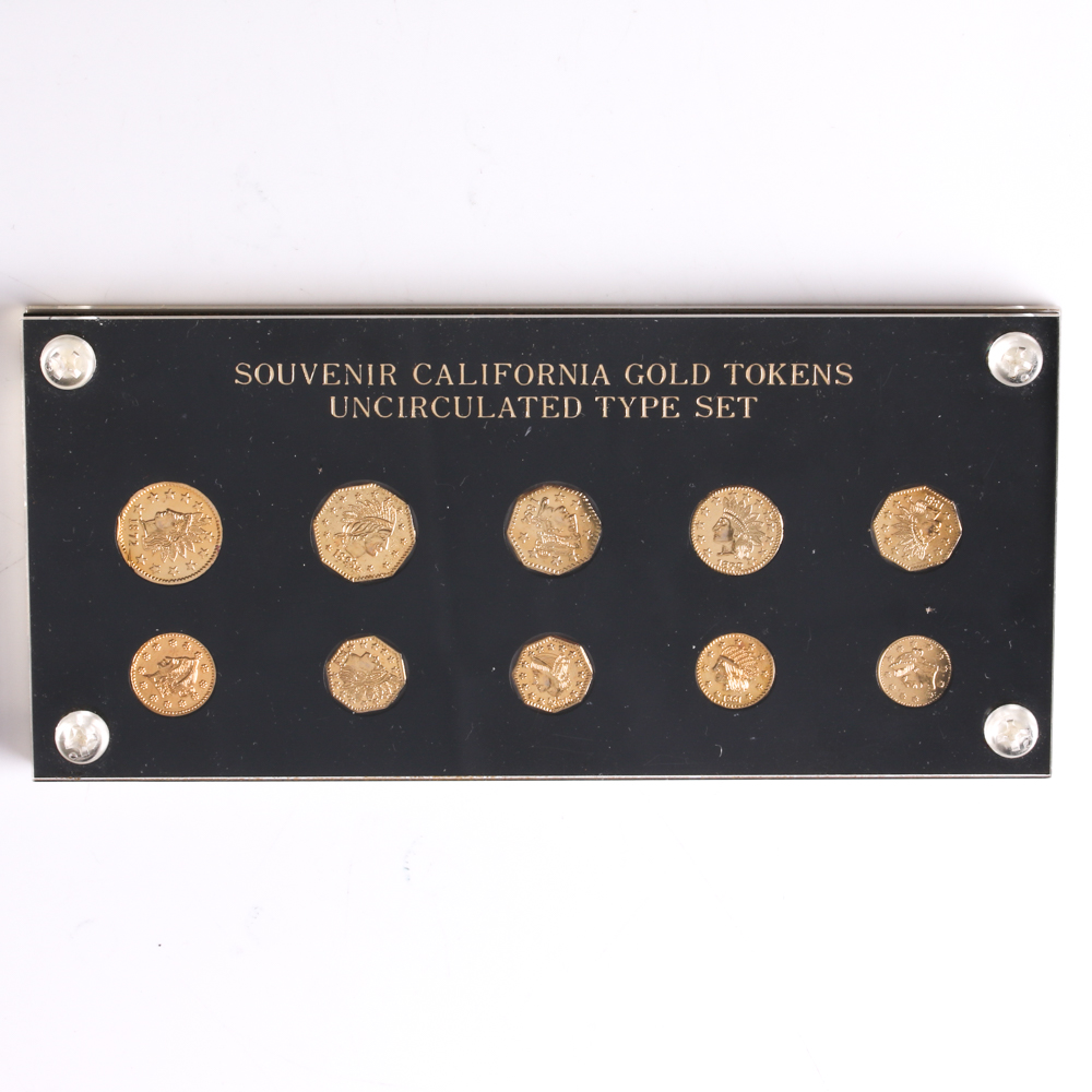 Group of Replica Souvenir California Gold Tokens