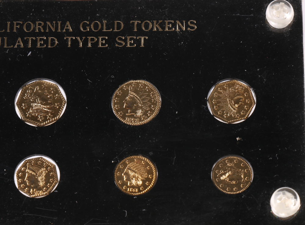 Group of Replica Souvenir California Gold Tokens