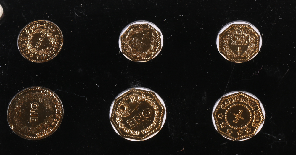 Group of Replica Souvenir California Gold Tokens