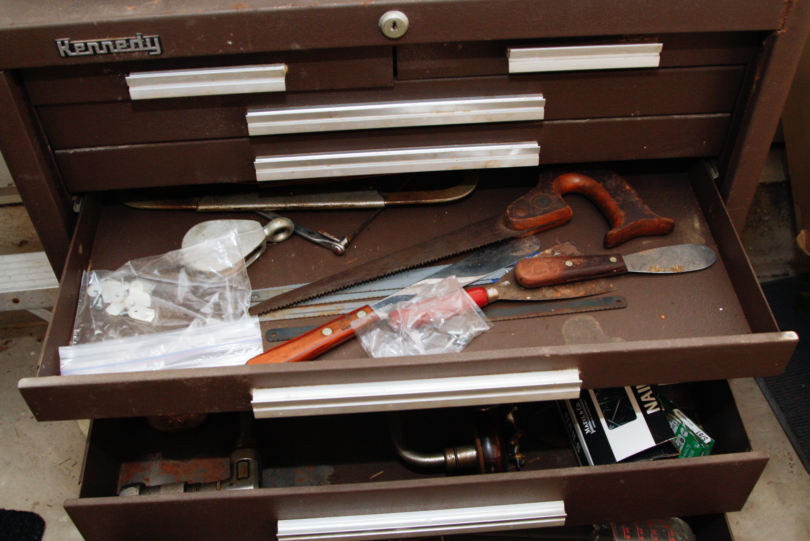 Kennedy Rolling Tool Box with Assorted Tools