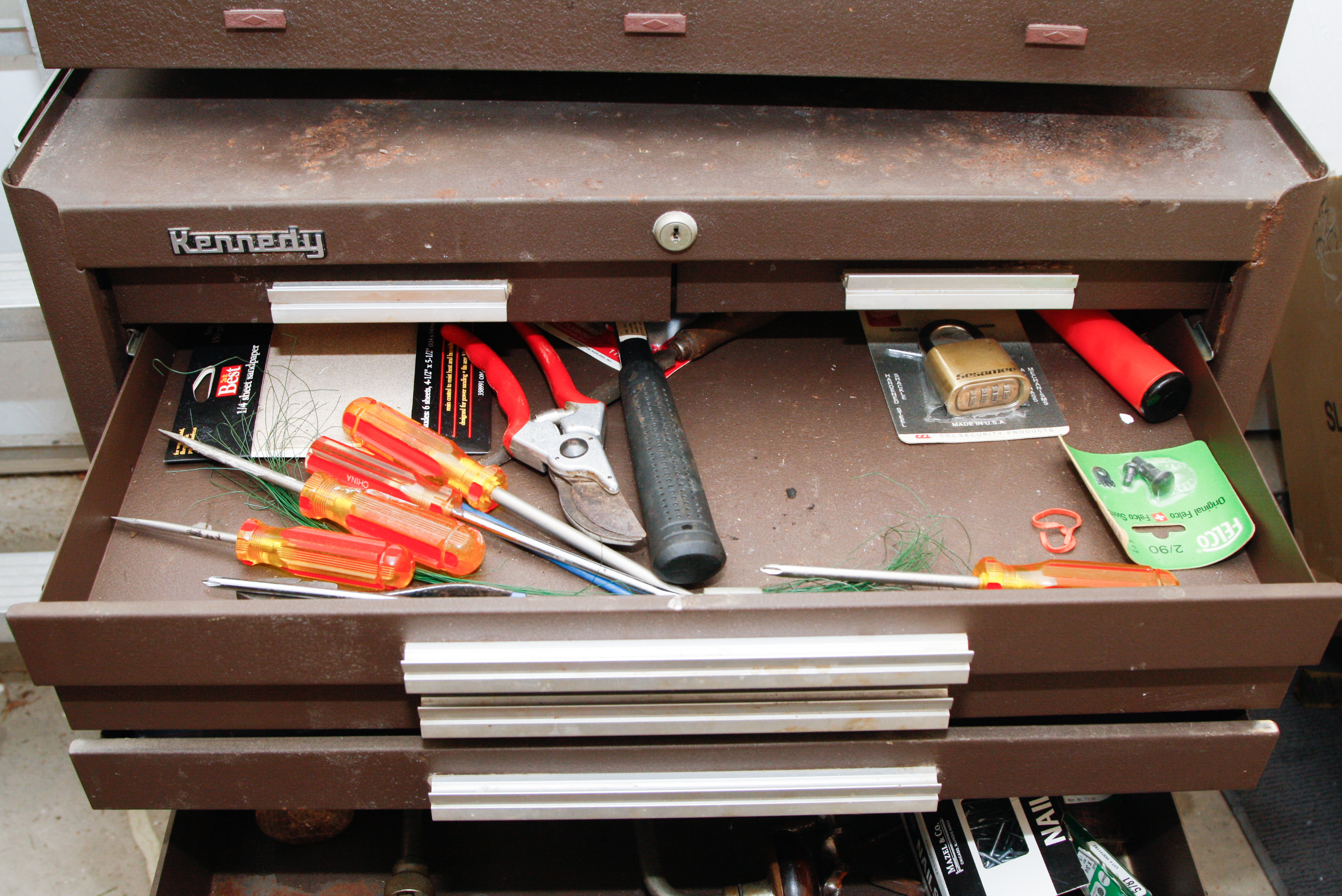 Kennedy Rolling Tool Box with Assorted Tools