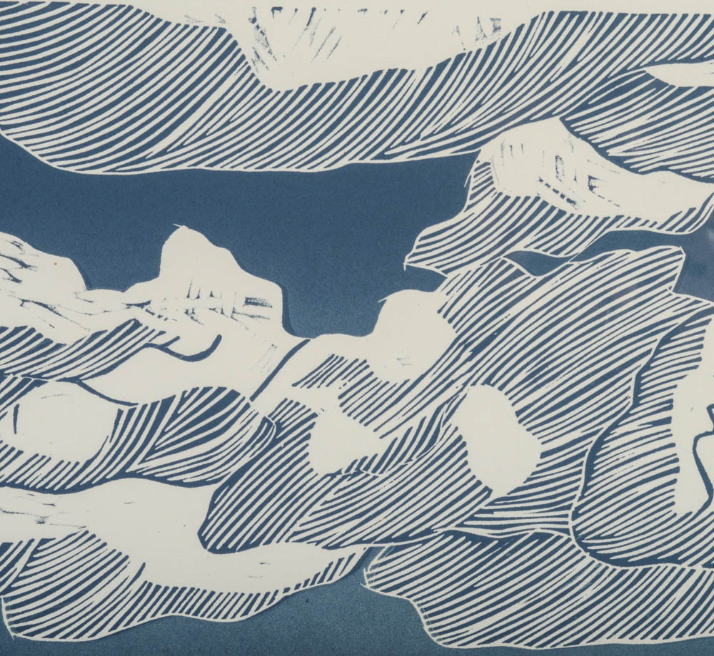 Emily Trueblood Artist's Proof Linocut Print Roadside