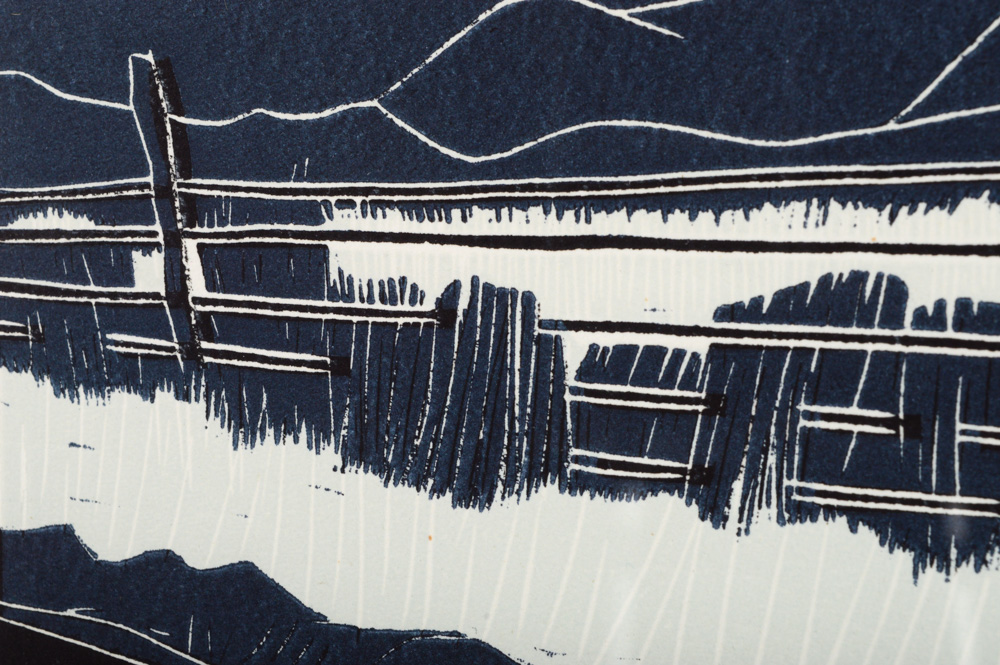 Emily Trueblood Artist's Proof Linocut Print Roadside