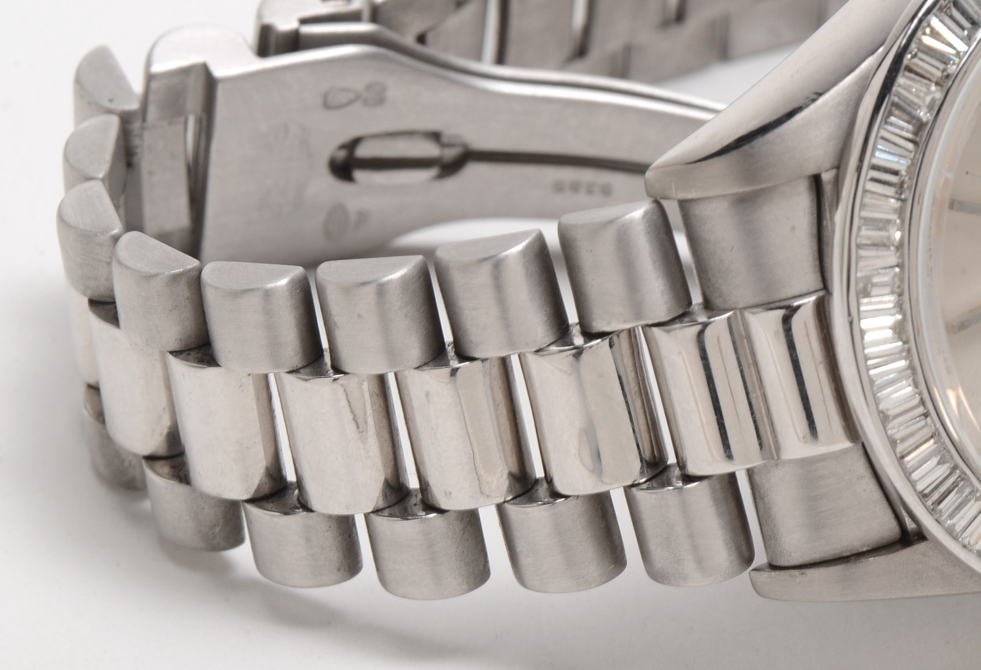 Men's Rolex Day Date 18K White Gold Diamond Watch