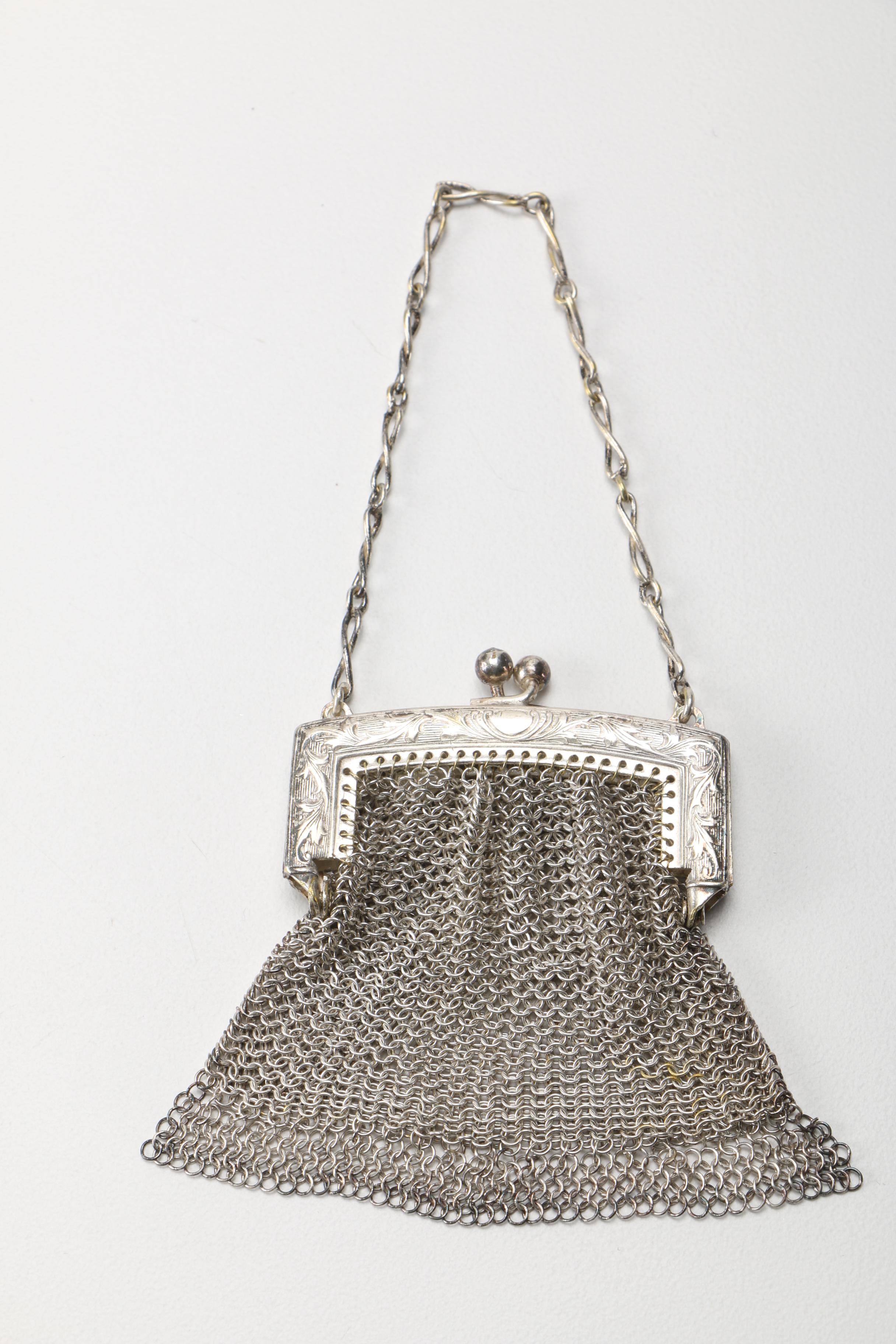 Five Vintage Chain Mail Coin Purses