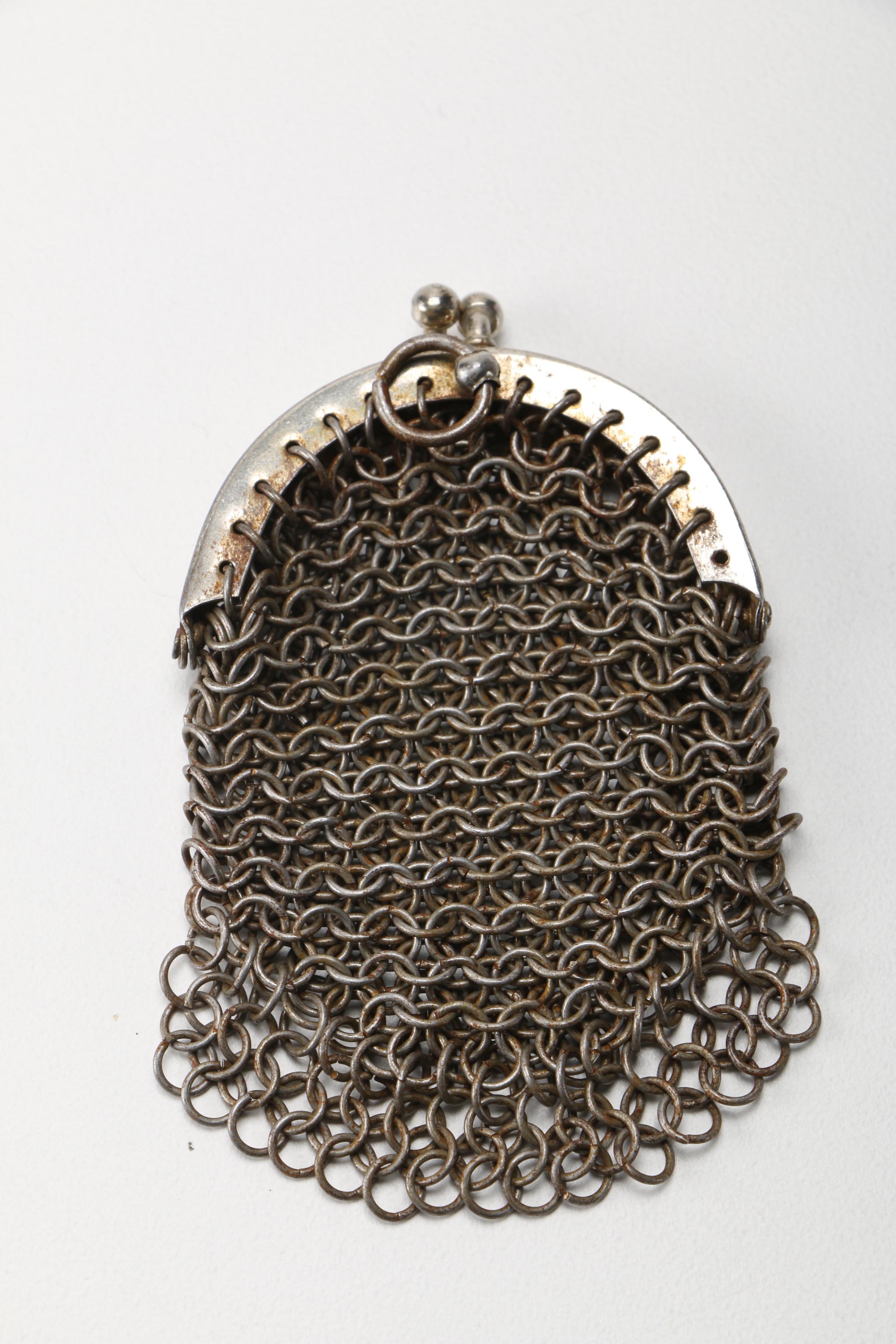 Five Vintage Chain Mail Coin Purses