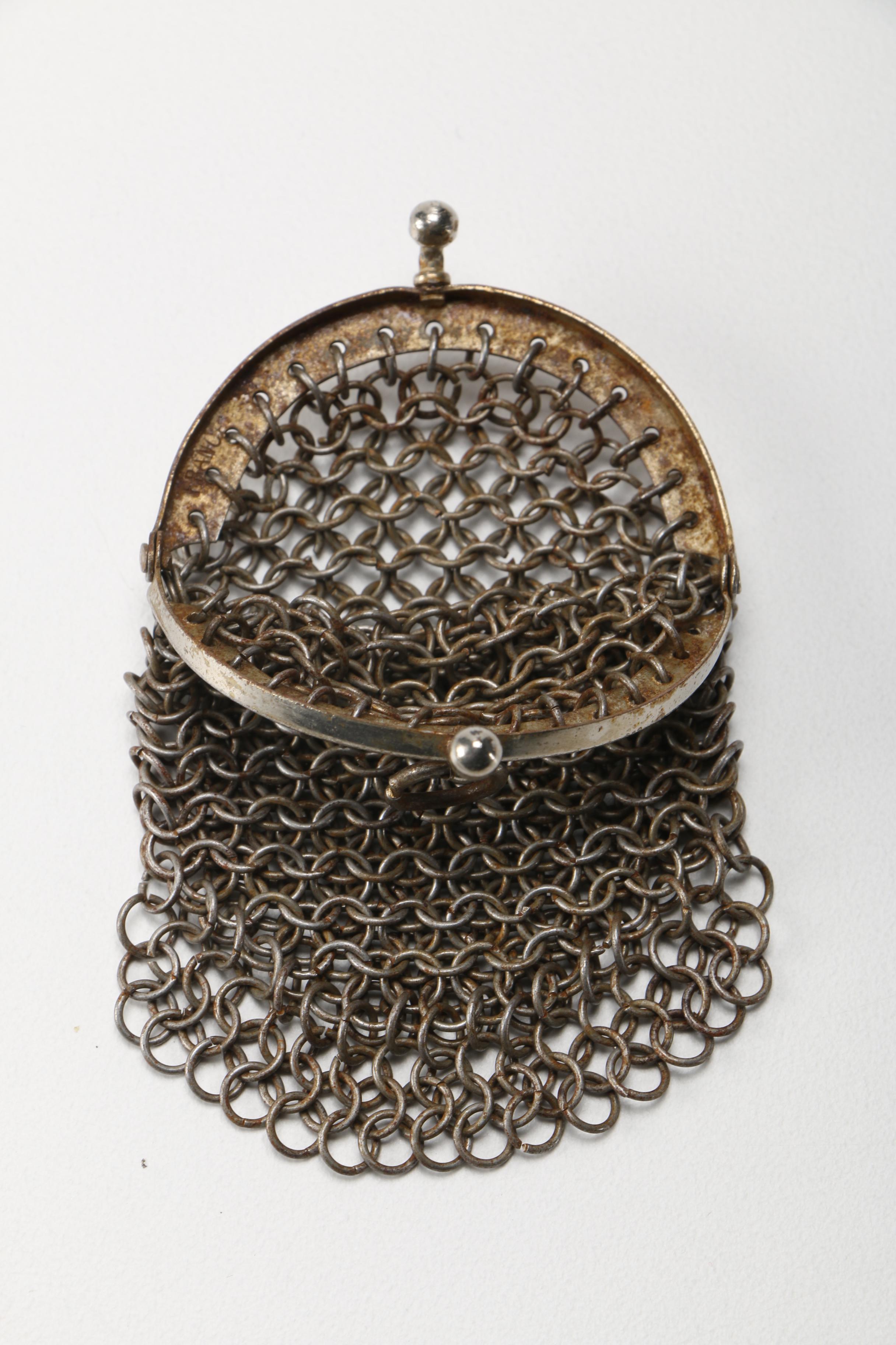 Five Vintage Chain Mail Coin Purses