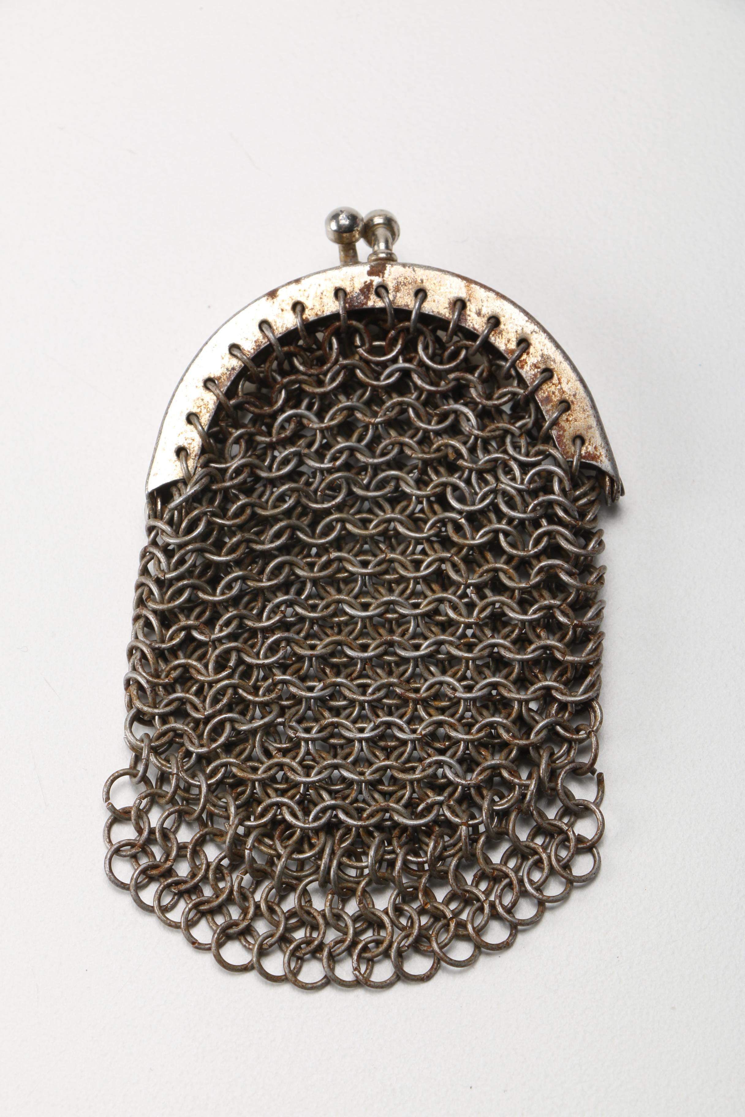 Five Vintage Chain Mail Coin Purses
